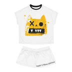 Meow-stery Cat Pajama Set – Cute Women’s Short Sleepwear & Loungewear