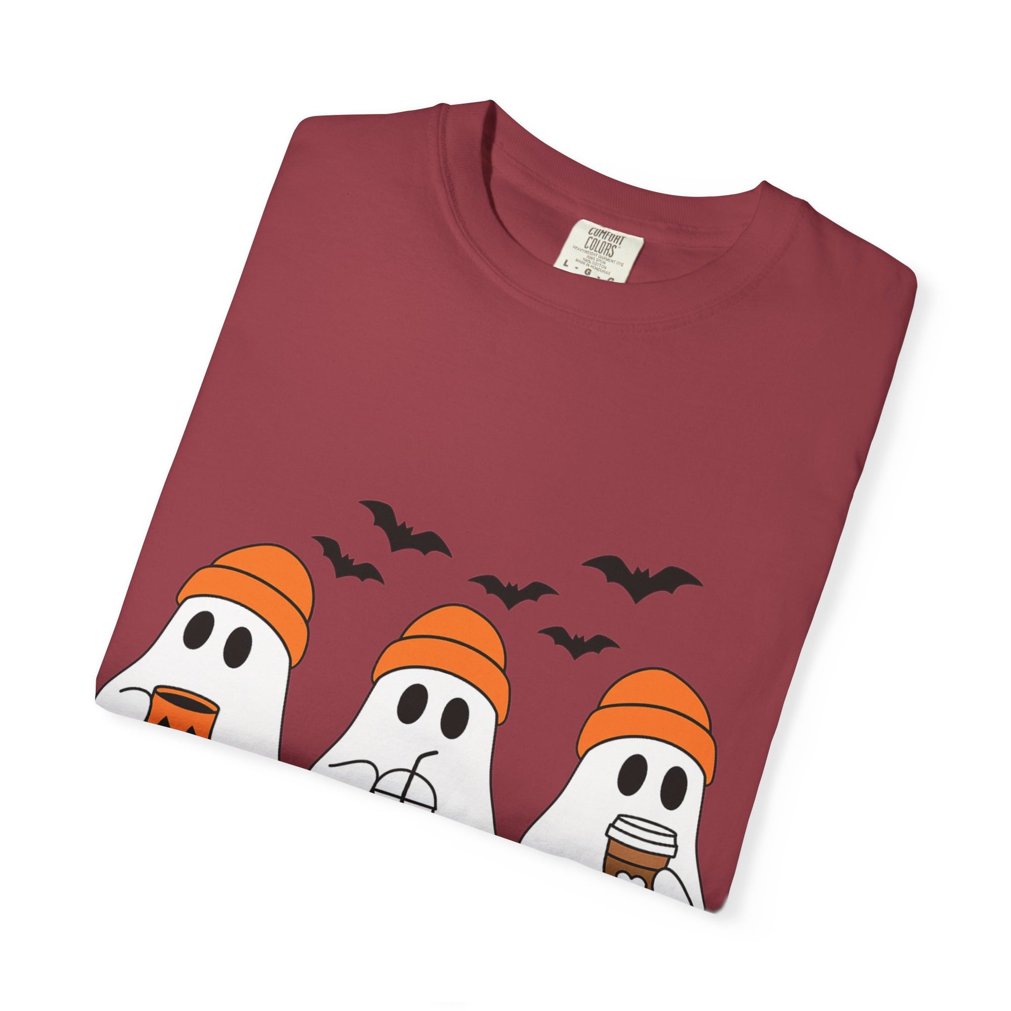 Ghostly Vibes Tee – Cute Unisex Halloween Graphic T-Shirt