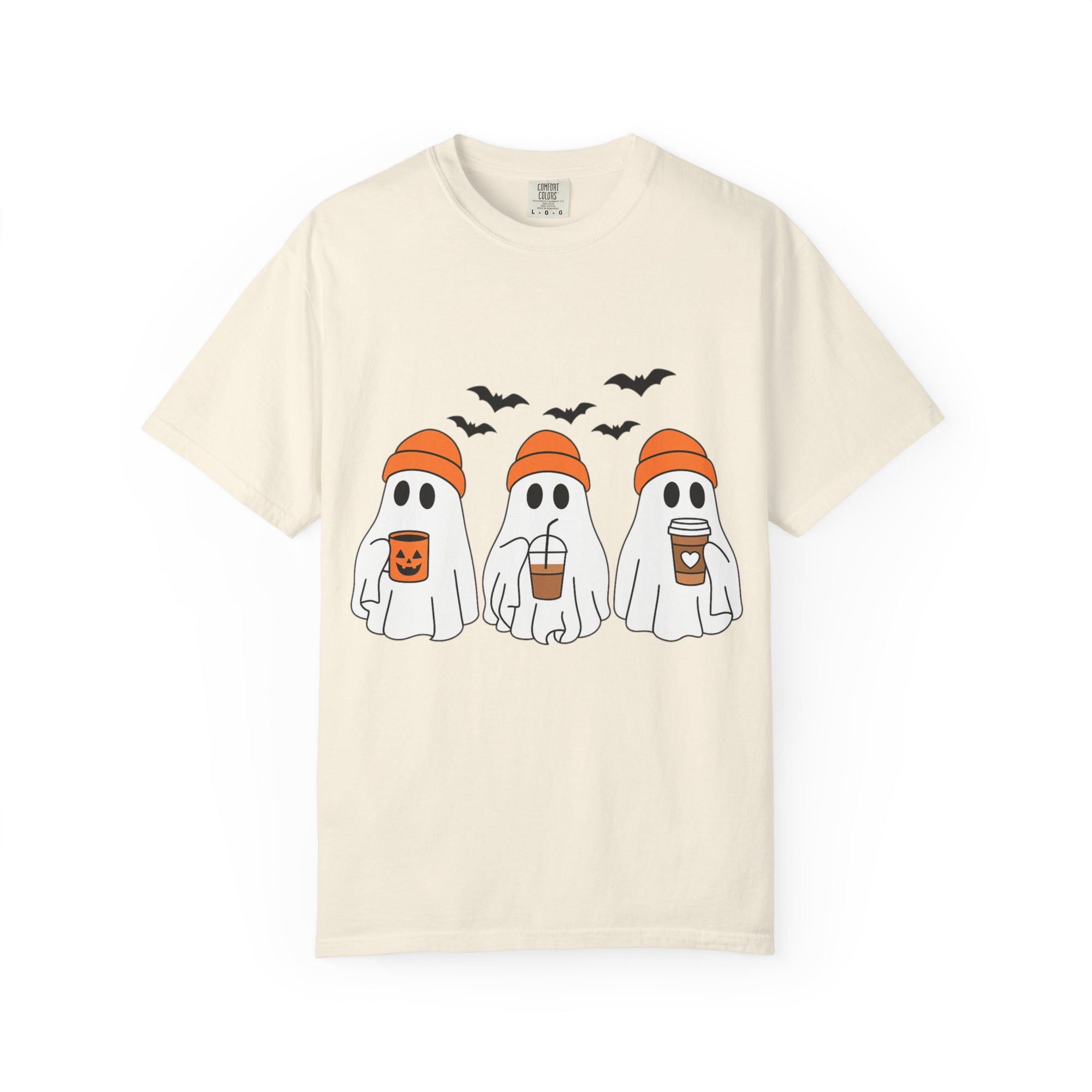 Ghostly Vibes Tee – Cute Unisex Halloween Graphic T-Shirt