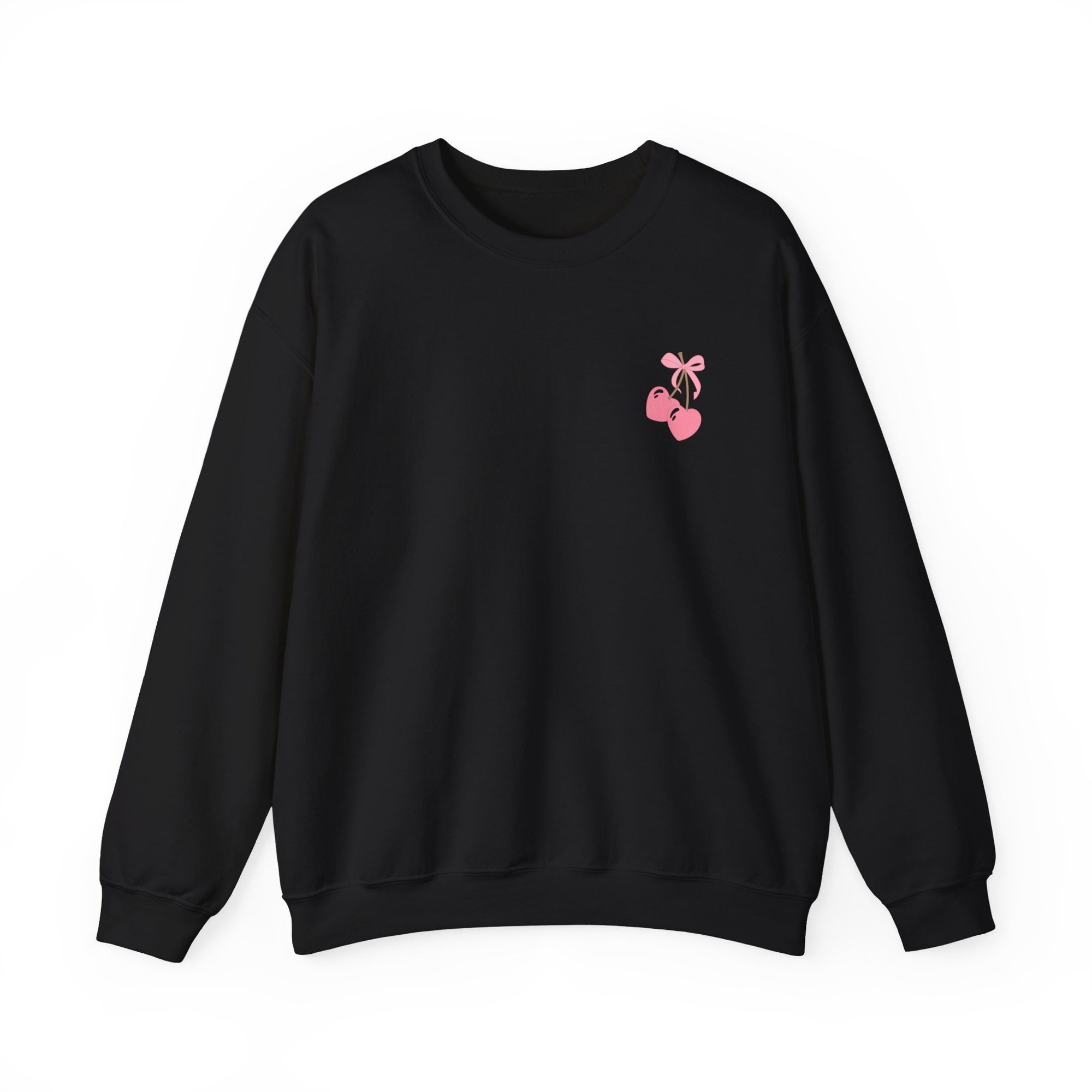 Coquette Era Crewneck Sweatshirt – Cute Cherry Print, Cozy Women's Sweater, Playful Casual Fashion