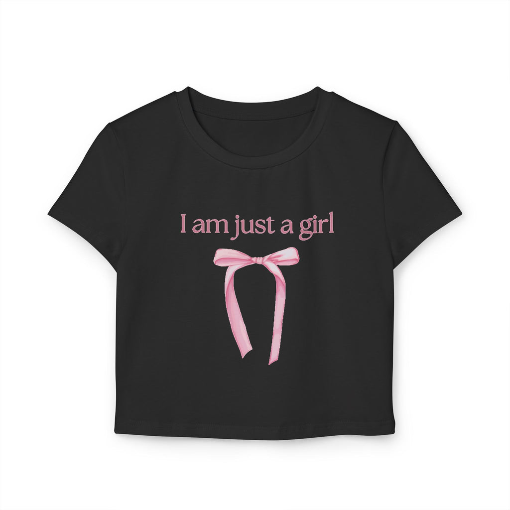 "I'm Literally Just a Girl" Baby Tee – Soft Cotton Y2K Aesthetic Top