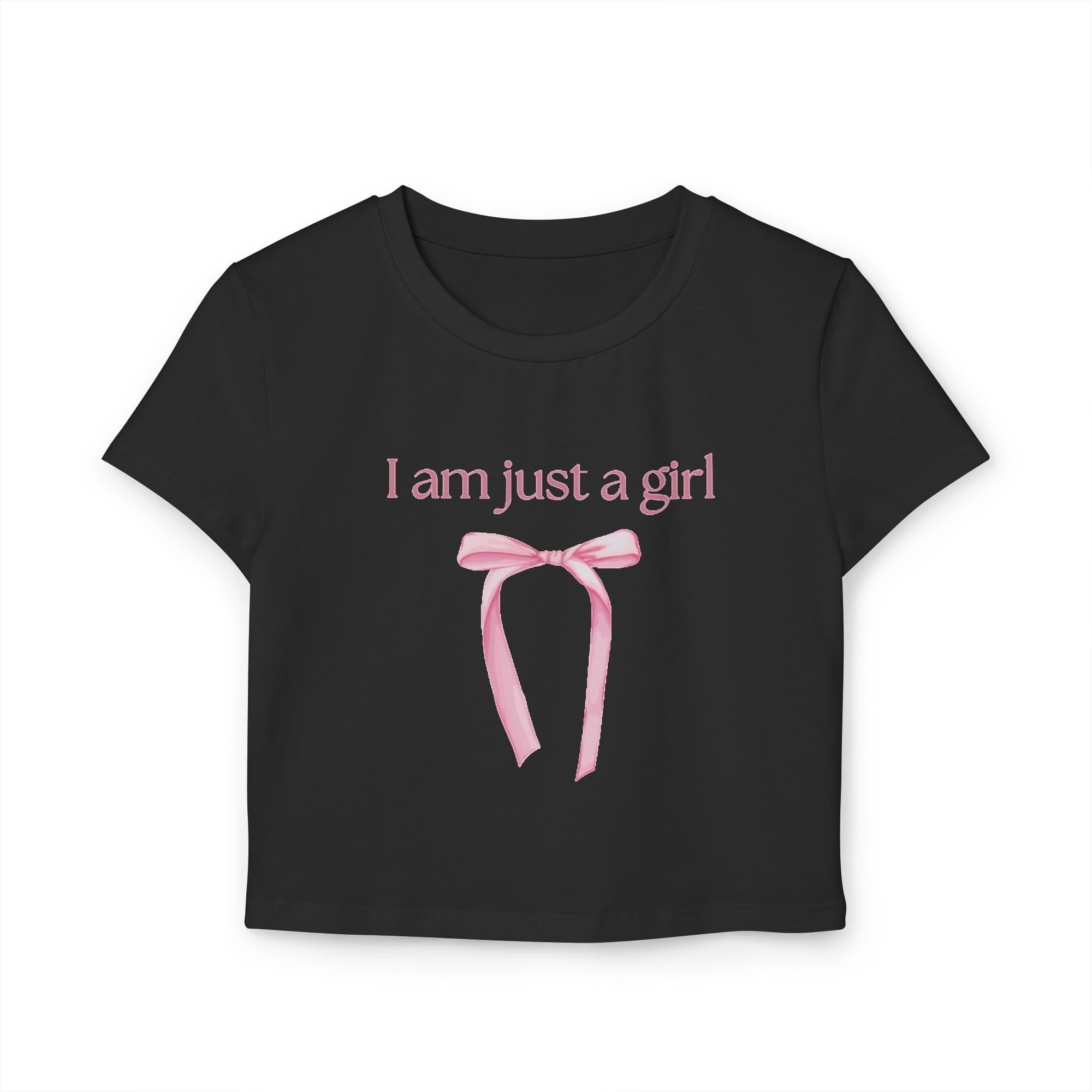 "I'm Literally Just a Girl" Baby Tee – Soft Cotton Y2K Aesthetic Top