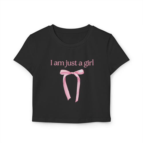 "I'm Literally Just a Girl" Baby Tee – Soft Cotton Y2K Aesthetic Top