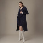 Women's Tie Waist Maxi Trench Coat