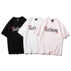 Streetwear Hip Hop T Shirt Men Harajuku Japanese Short Sleeve Tshirt Summer Casual Crane Cherry Floral T-Shirt